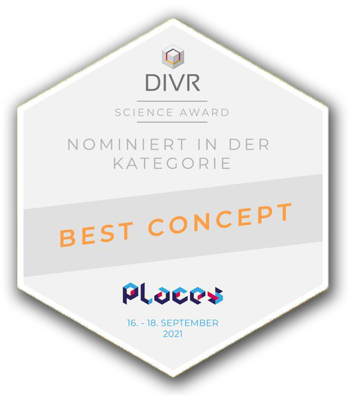 Shortlist from the German Institute for Virtual Reality (#DIVR) for the #ScienceAward in the category Best Concept.